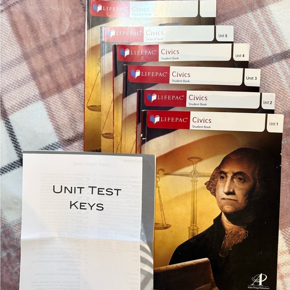 LIFEPAC Civics Student Books Set Total 6 books. Preloved